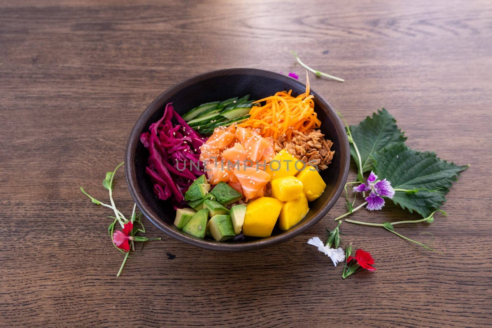 Fresh asian Salmon Poke home made