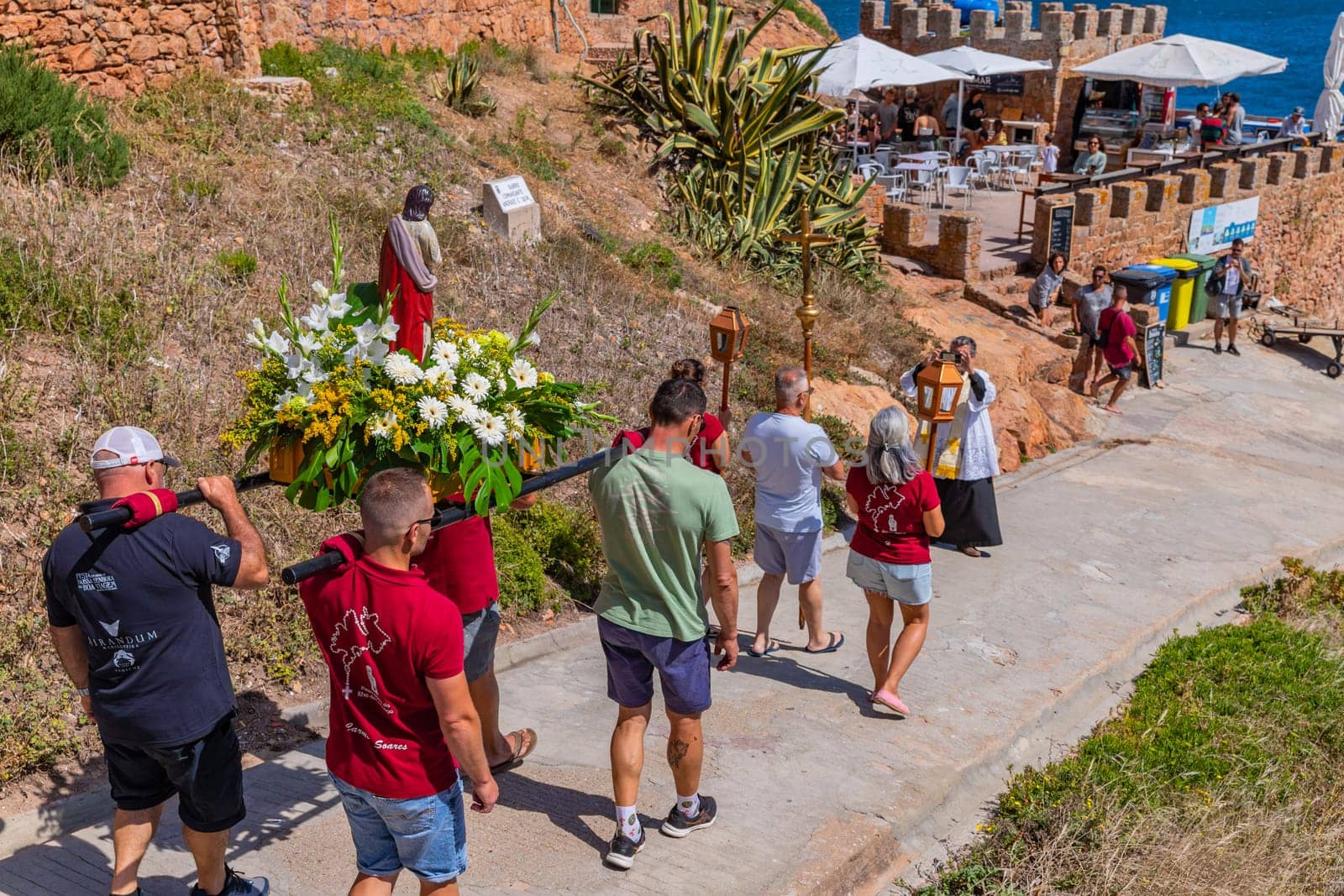 Berlenga island, Portugal: June 22, 2024: Festival in Honor of Saint John the Baptist, in Berlenga island, Peniche. Portugal