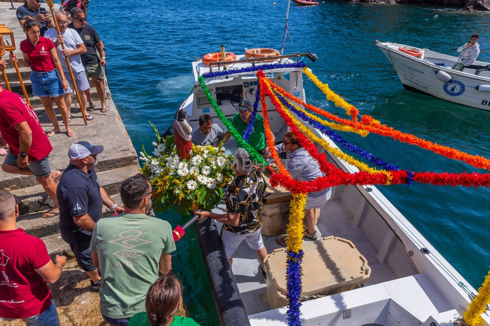Berlenga island, Portugal: June 22, 2024: Festival in Honor of Saint John the Baptist, in Berlenga island, Peniche. Portugal