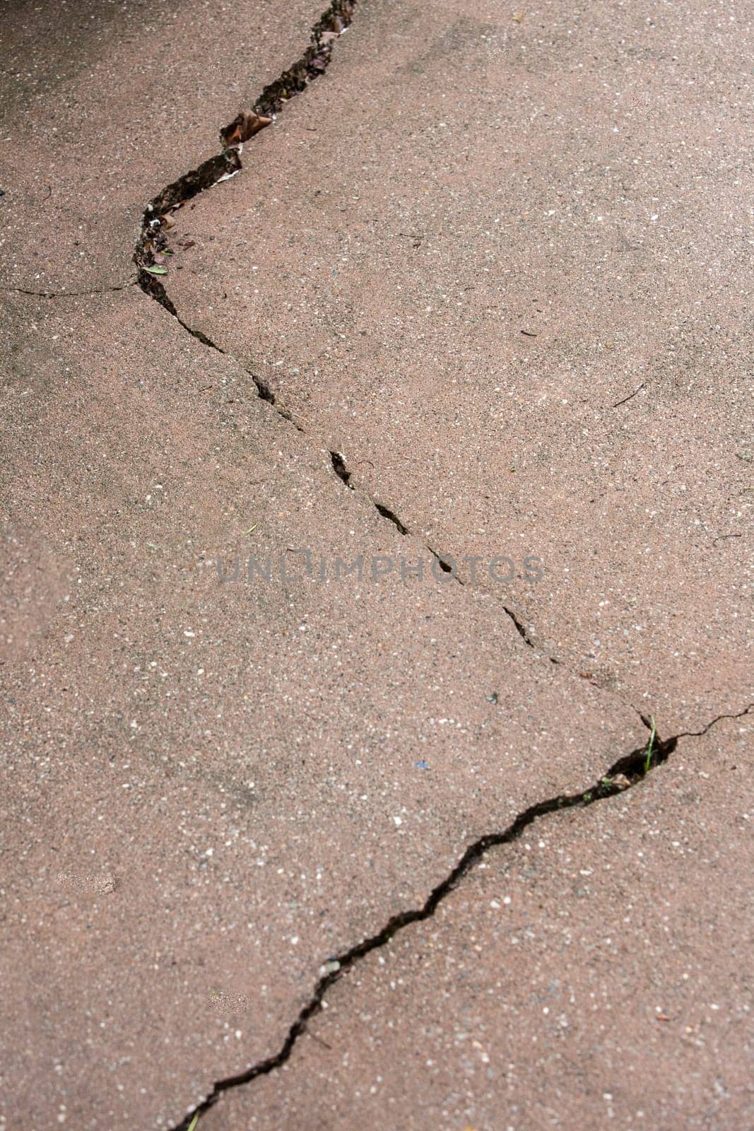 A cracked concrete deck.