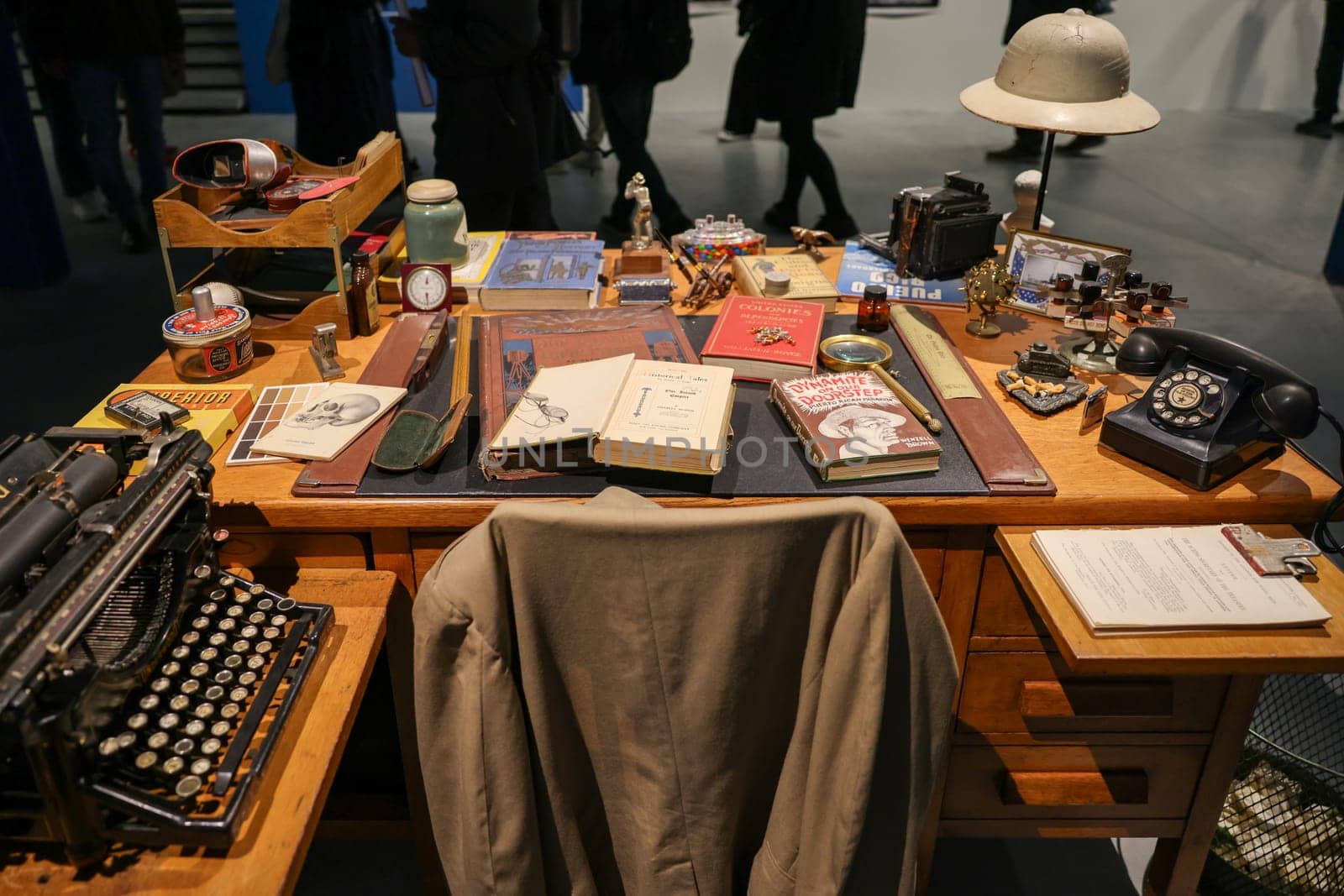 Venice, Italy - May 7 2024: Foreigners Everywhere 60th Venice Art Biennale in Venice. The Museum of the Old Colony by Pablo Delano. Art installation Explores the Legacies of Colonialism in Puerto Rico