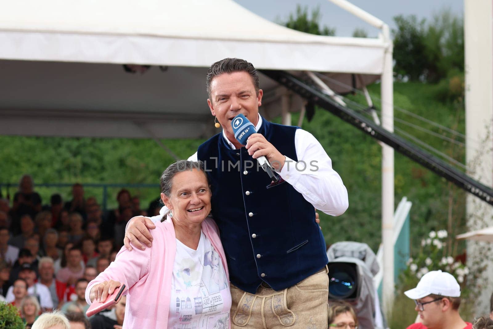 Fan farewell of Stefan Mross (singer / presenter / entertainer) at the last show in the ARD TV show "Immer wieder sonntags""."