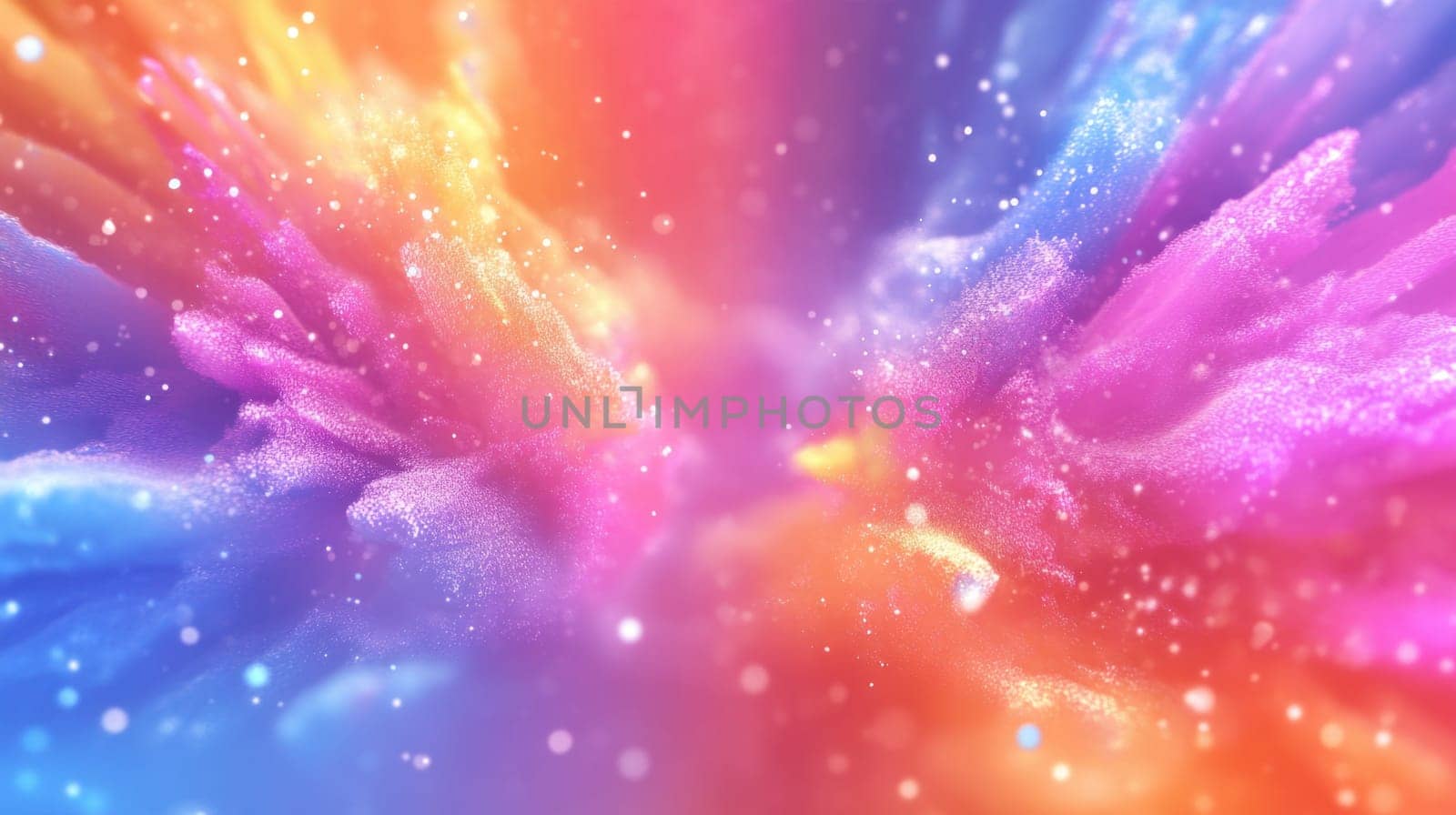 Explosion of colorful powder, abstract design. Concepts celebration, art, vibrant