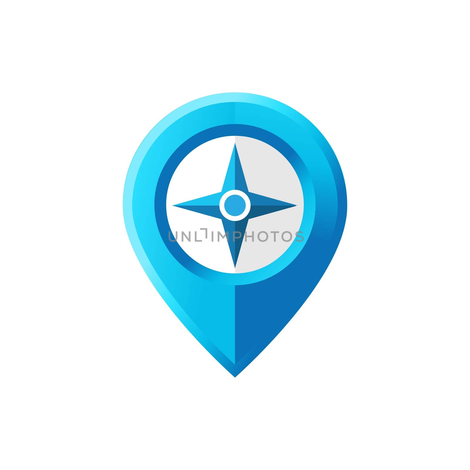Location icon vector. Pin sign Isolated on white background. Navigation map, gps, direction, place, compass