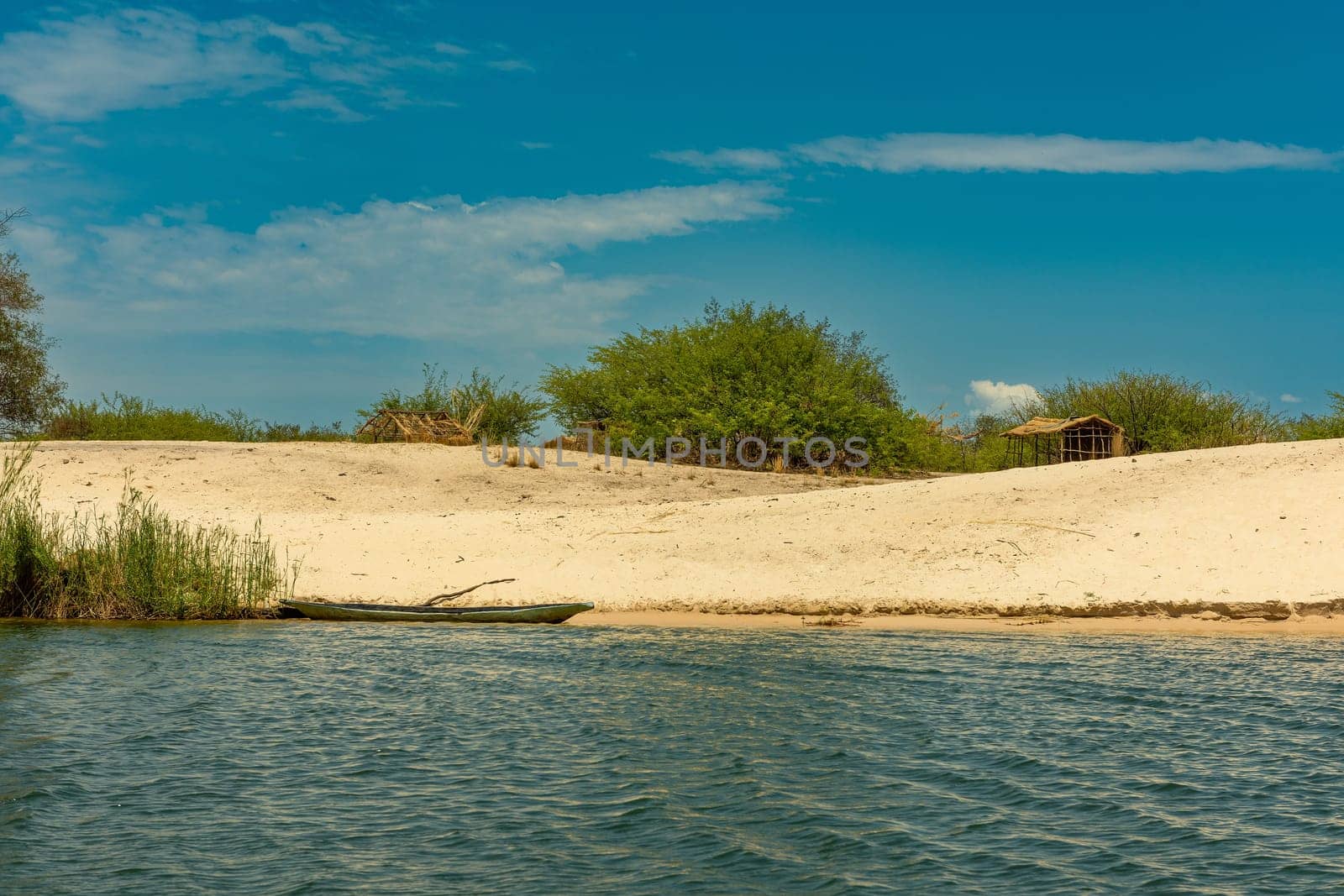 Sand dune landscape on the banks of the Zambezi River, Botswana
