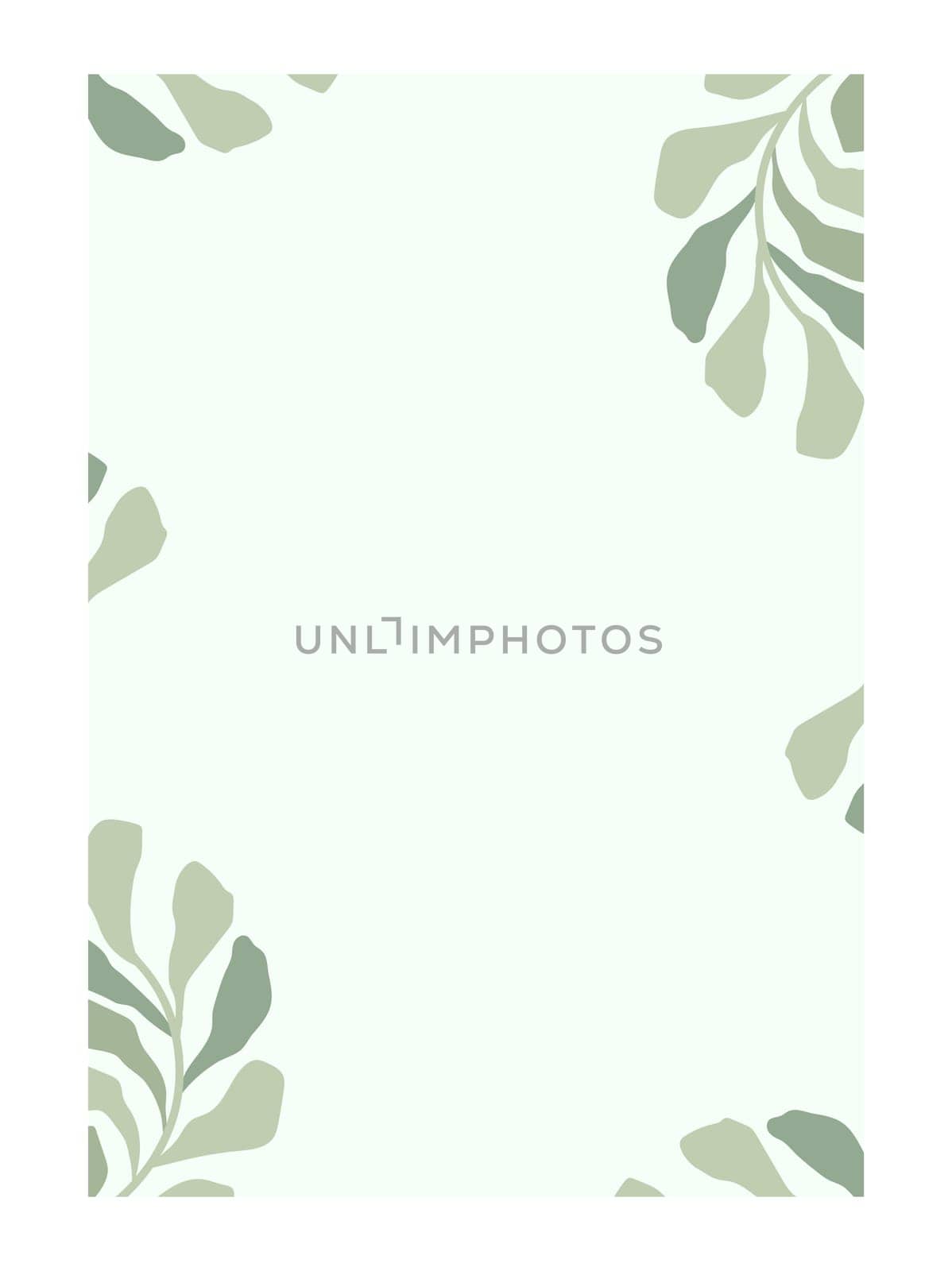 Creative background Abstract modern geometric with floral for planner, notebook. Trendy sheet design. Empty printable poster page with customized copy space