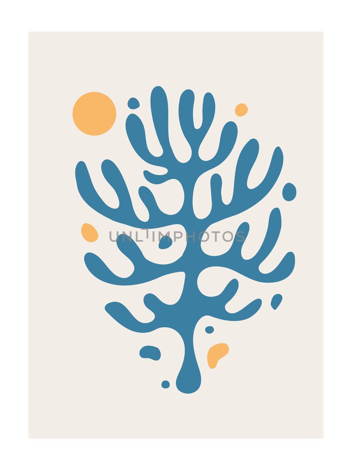 Floral abstract trendy creative art Abstract art posters template. Modern trendy Matisse minimal style.