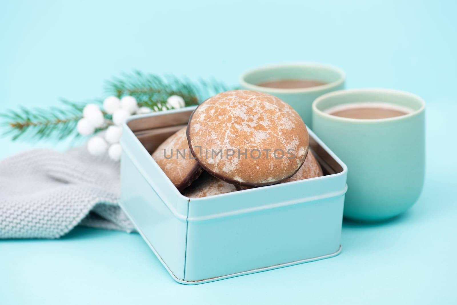 Nuremberg Elisen gingerbread with coffee, star anise and cinnamon, traditional german sweets for christmas holiday called Lebkuchen