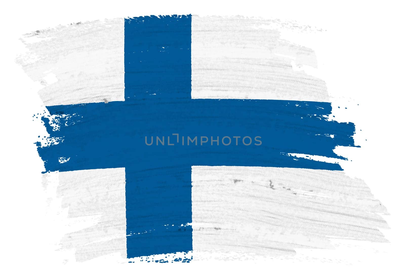 A Finland flag background paint splash brushstroke 3d illustration with clipping path