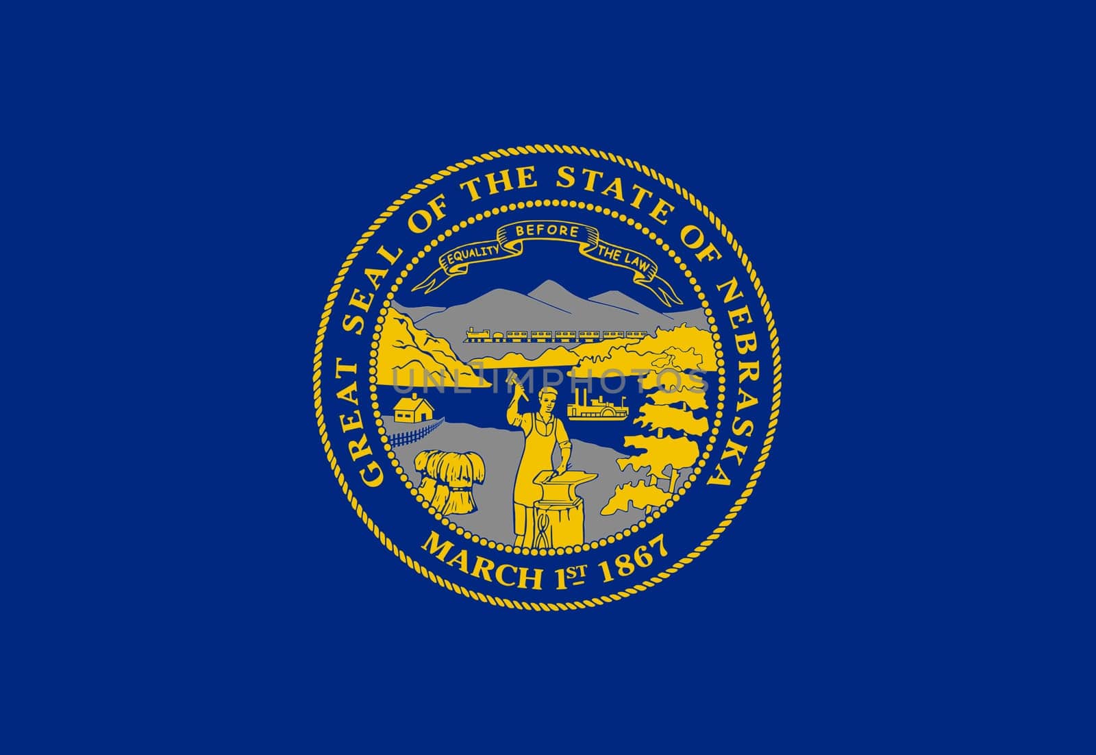 A Nebraska State Flag background illustration