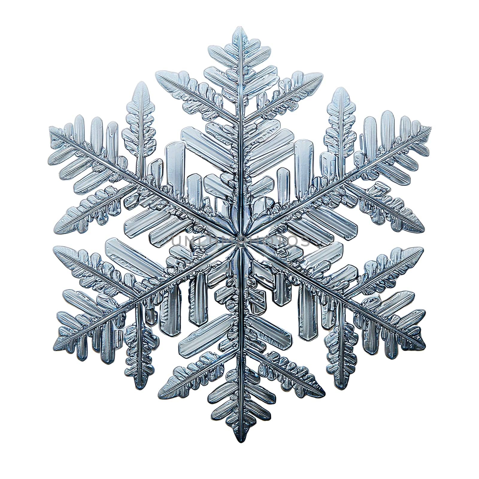 Snowflake isolated on transparent background. AI generated