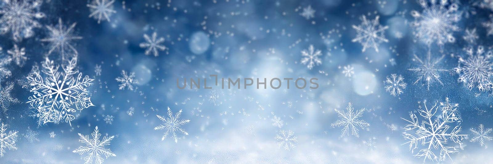 Winter background with snowflakes. Christmas and New Year concept. AI generated
