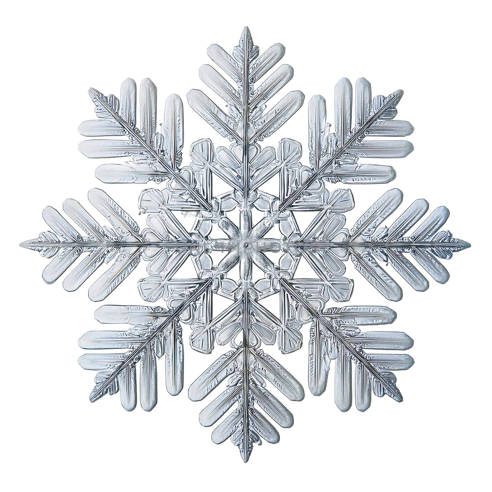 Snowflake isolated on transparent background. AI generated