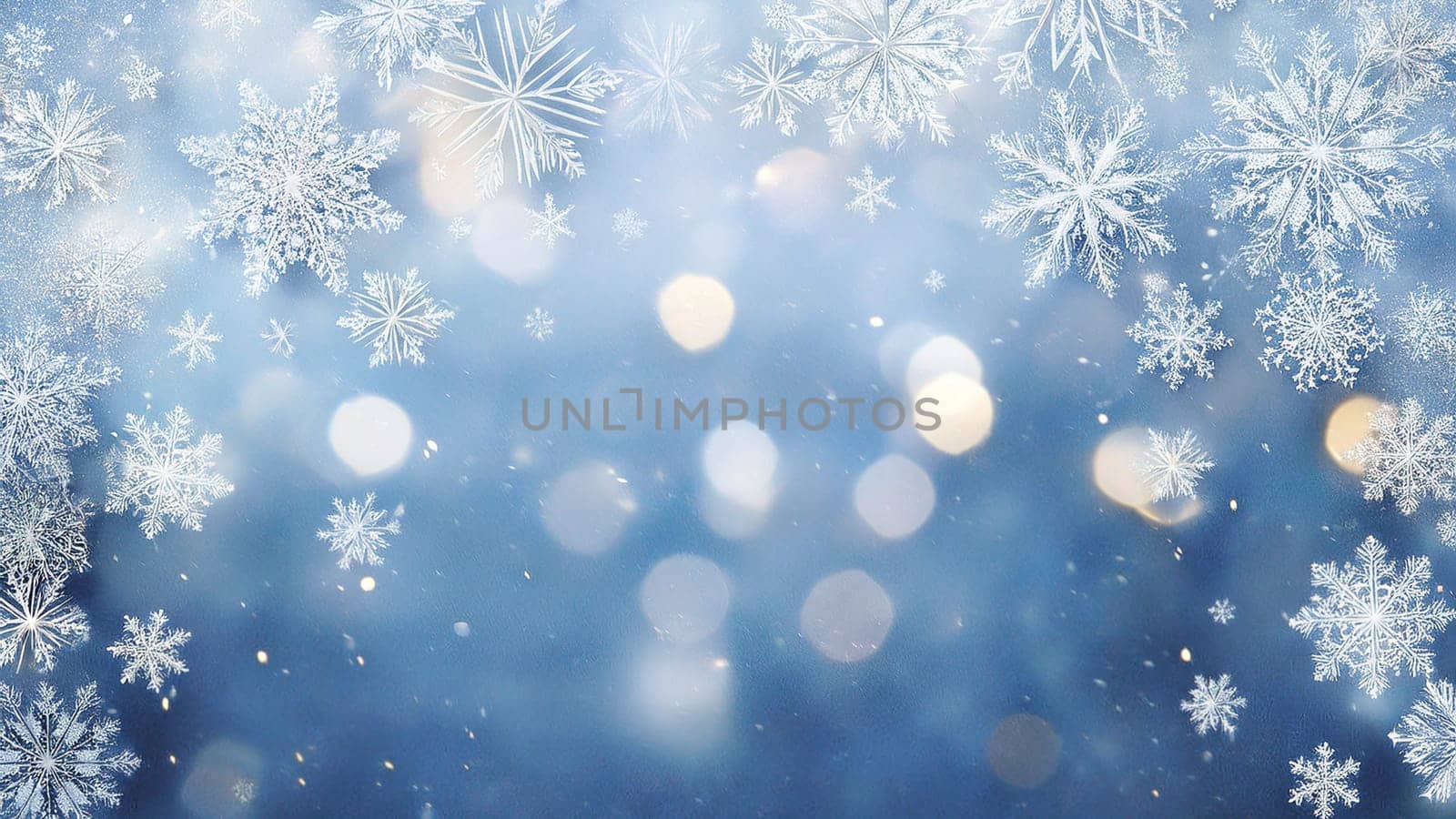 Winter background with snowflakes. Christmas and New Year concept. AI generated