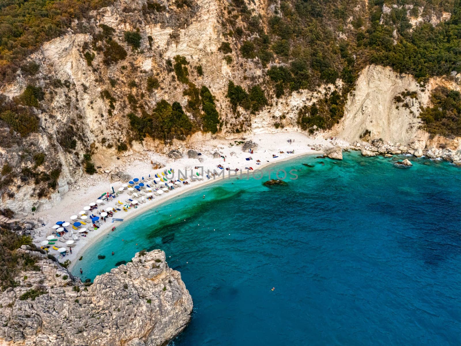 Agiofili Beach, on the coast of Lefkada, in the Ionian Islands of Greece