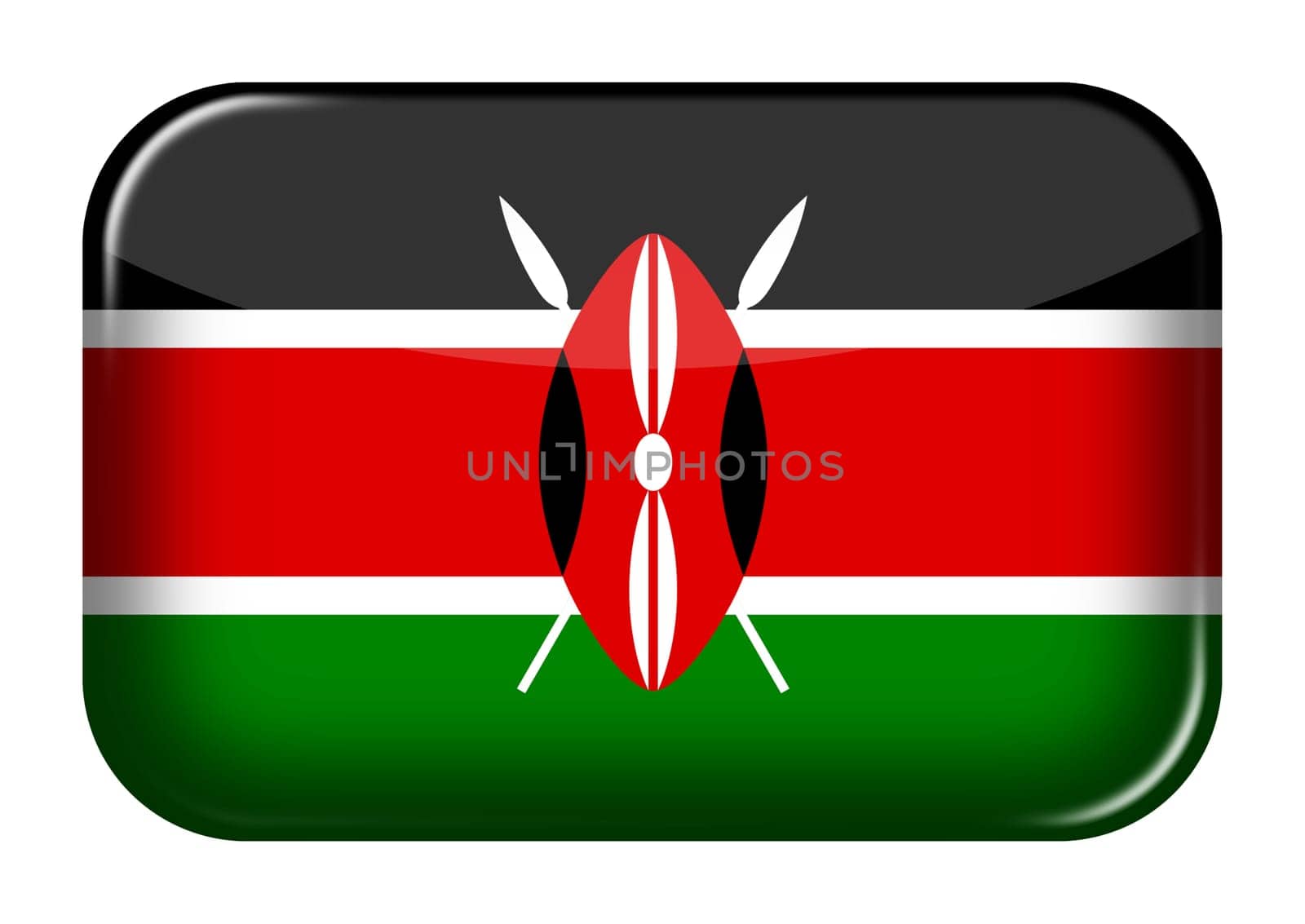 A Kenya web icon rectangle button with clipping path