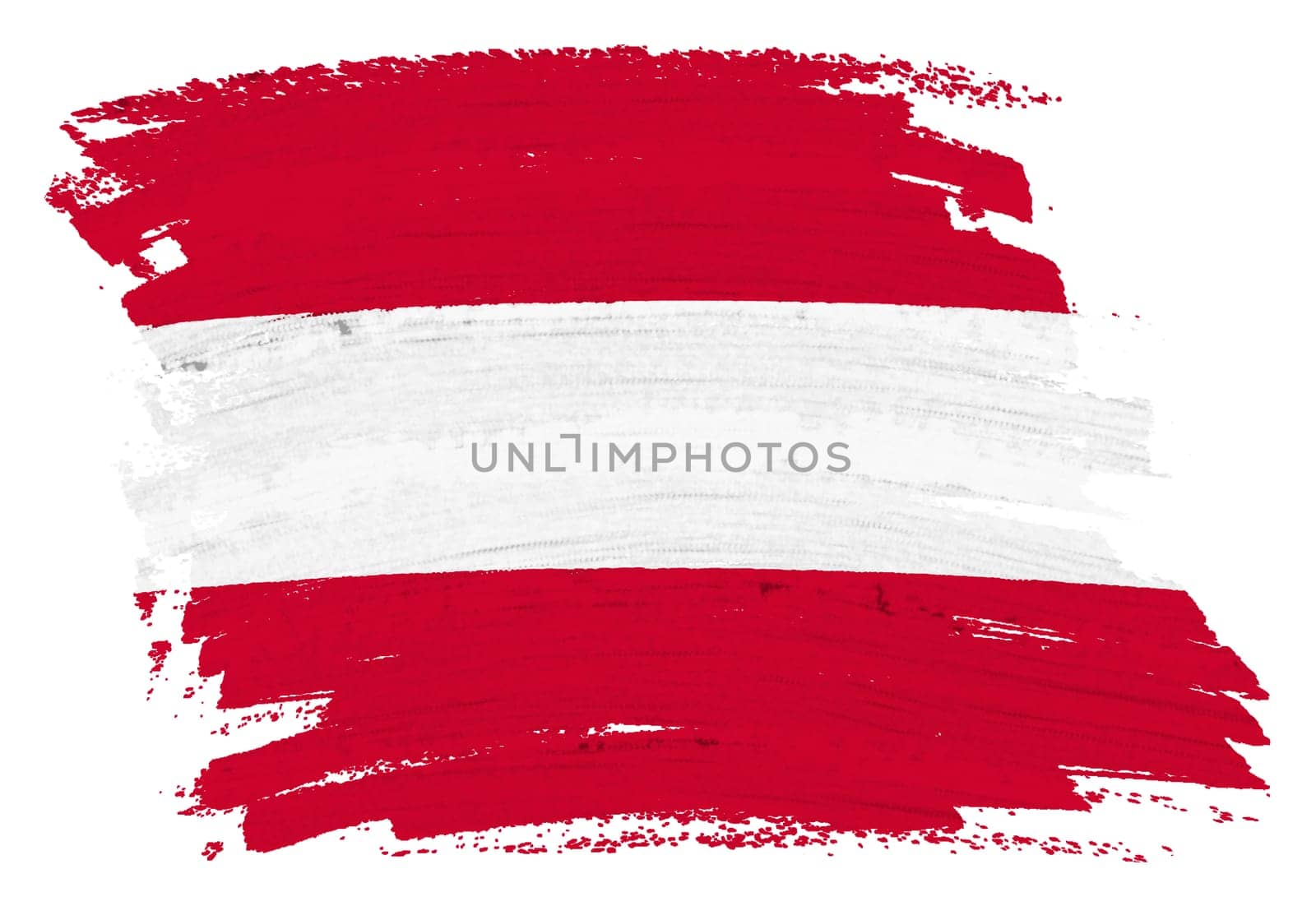 An Austria flag background paint splash brushstroke 3d illustration with clipping path