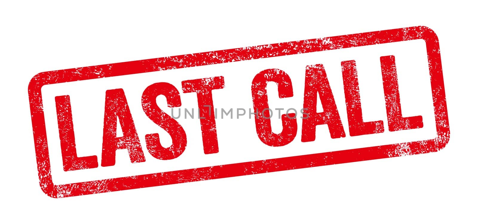 Red stamp on a white background - Last call