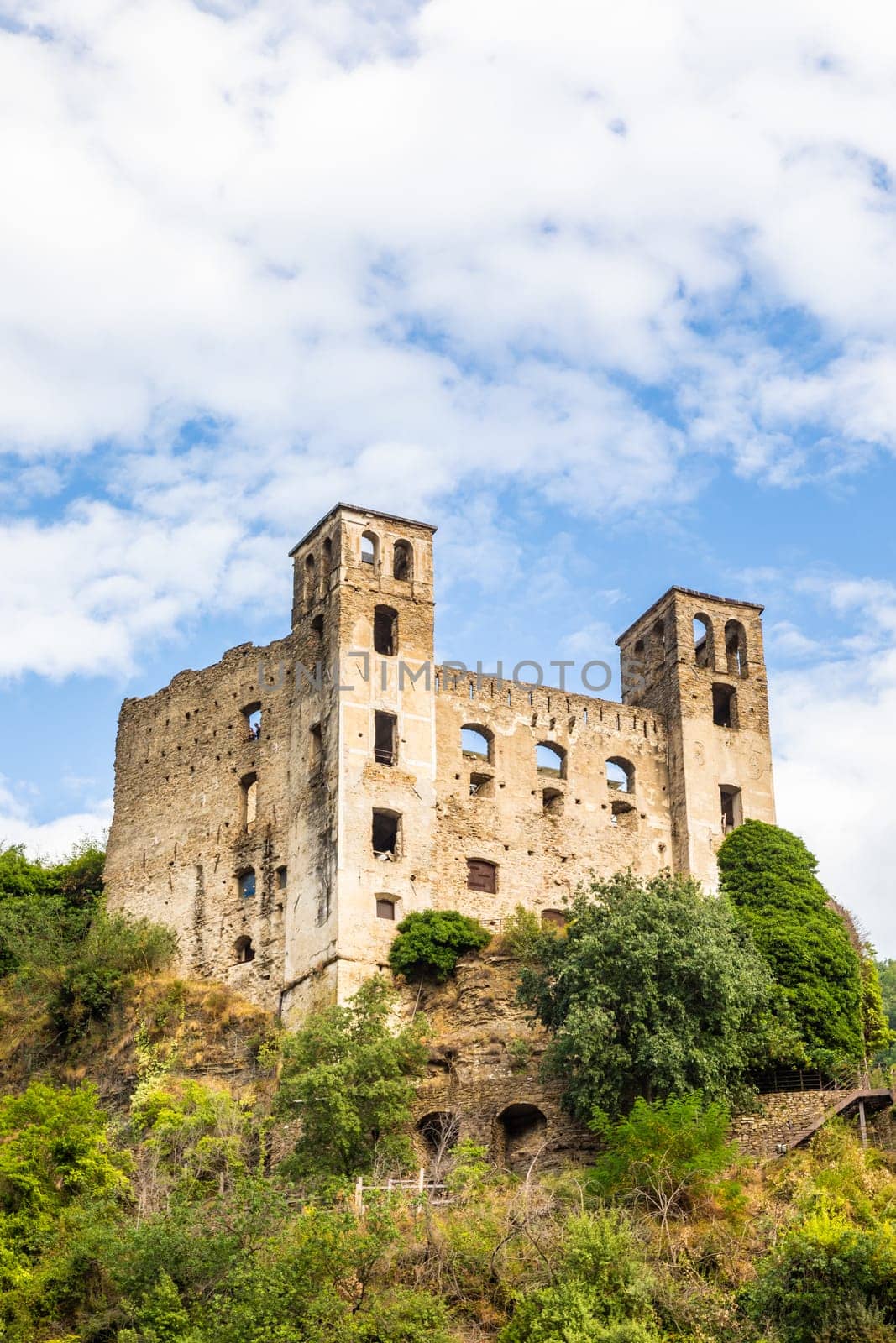 Dolceacqua, Italy - 15 August 2024: medieval village of Italy - Liguria region. Historical castle