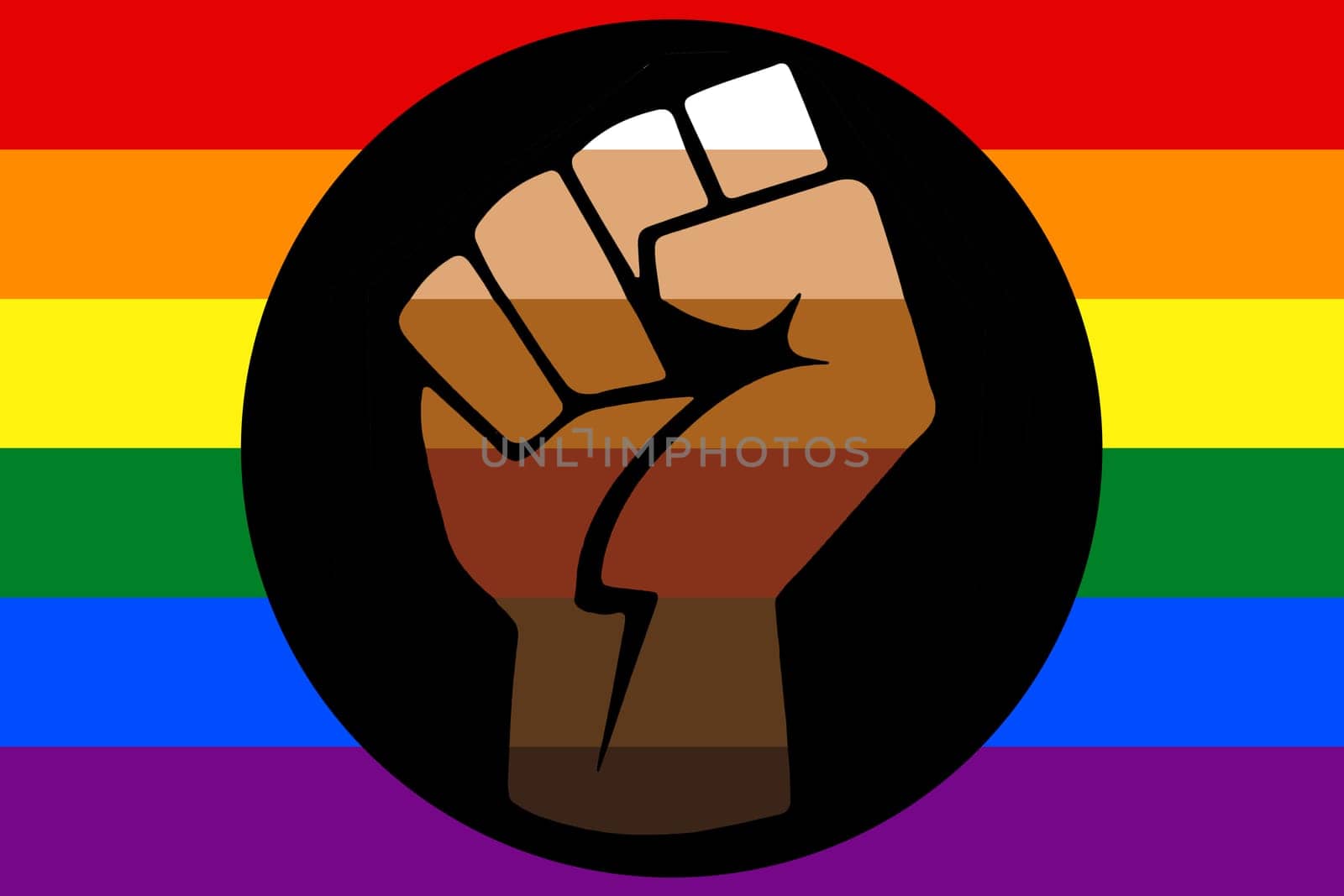 A queer people of color pride flag background Illustration
