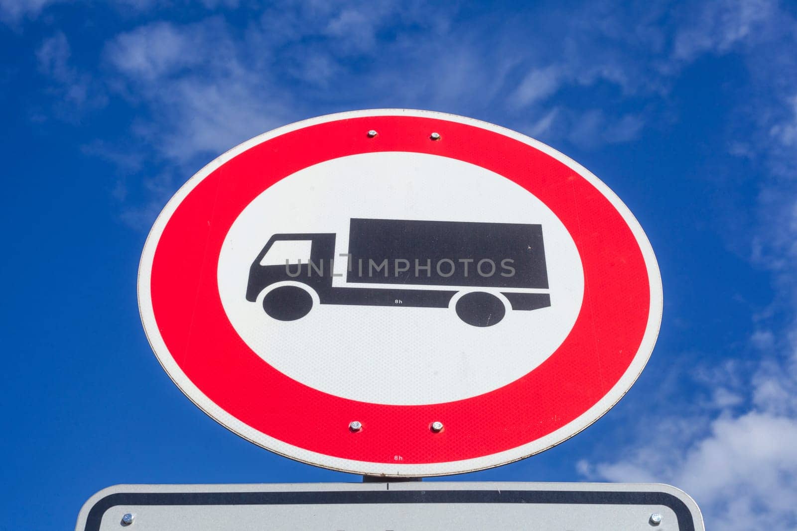 Traffic sign No through traffic for trucks, Germany