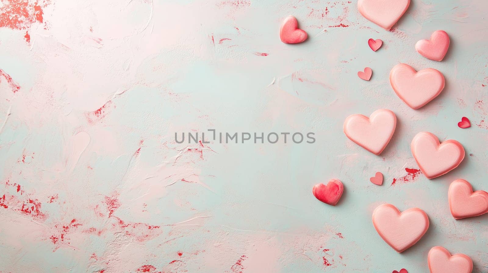 Pink pastel colored hearts and flowers, birthday or valentine greeting card, love and emotion concept, thank you, hope, help and charity