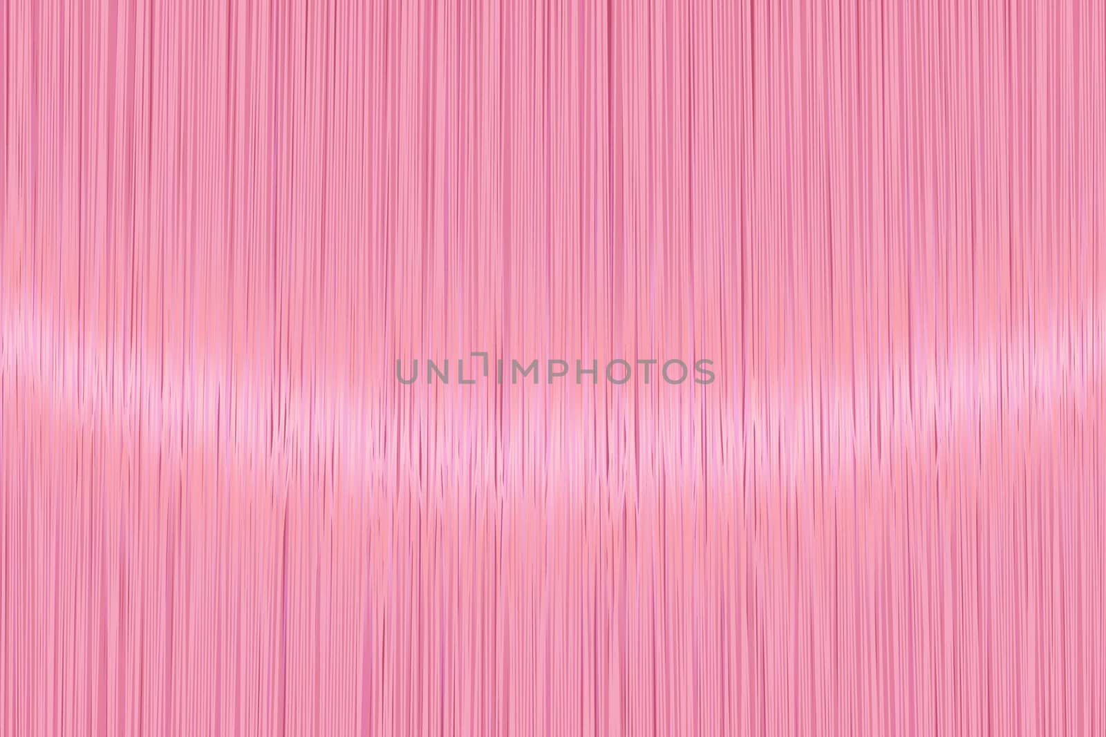 Realistic bright pink straight hair texture with glossy shiny detail. Vector illustration.