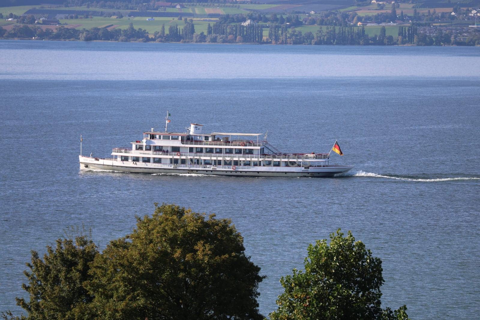 Autumn atmosphere on Lake Constance,view from Hagnau over the vineyards/vineyards to Lake Constance