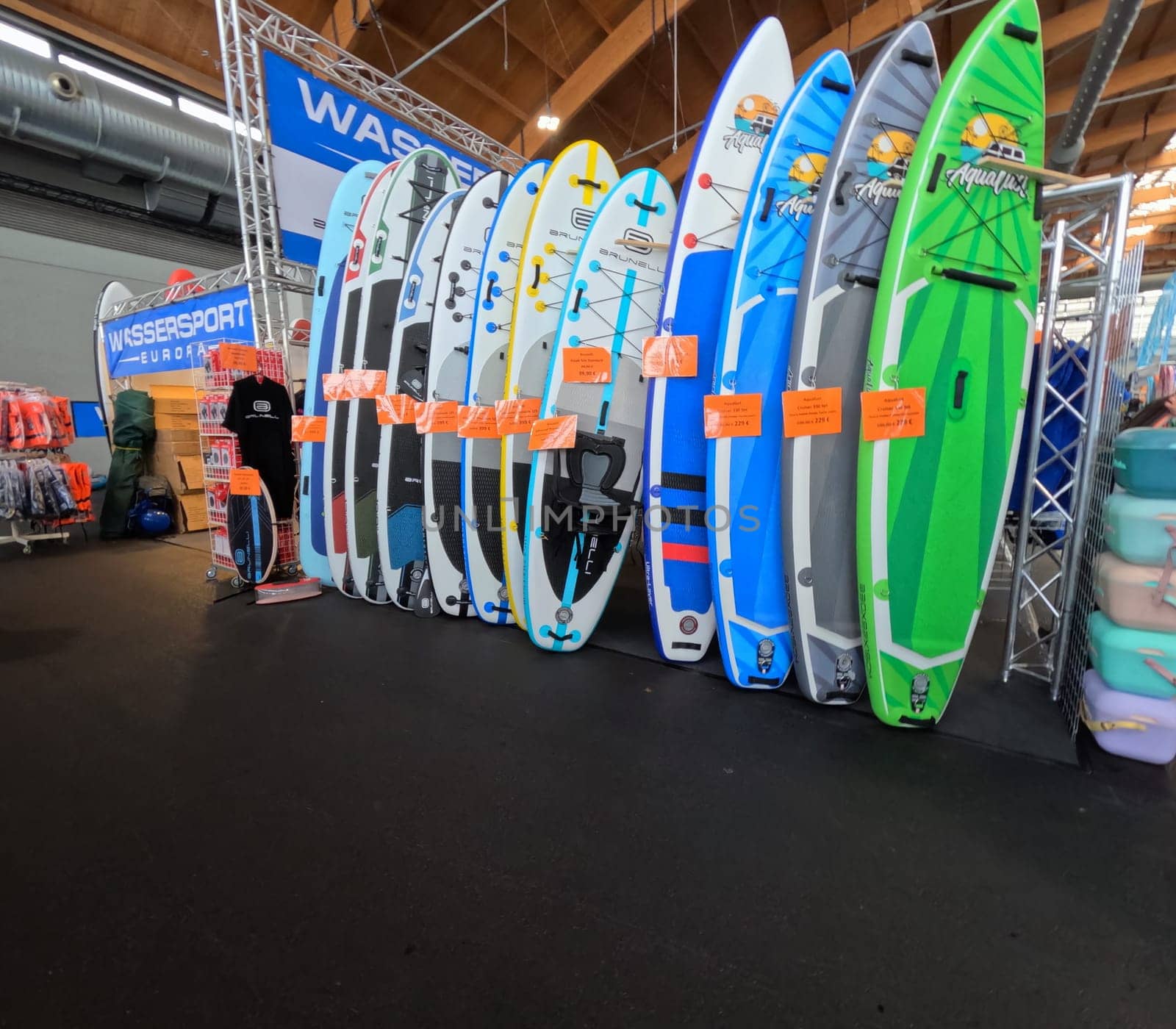 Rich selection of SUP,StandUp Paddling boards in all sizes and colours  The 63rd Interboot 2024 trade fair in Friedrichshafen has opened