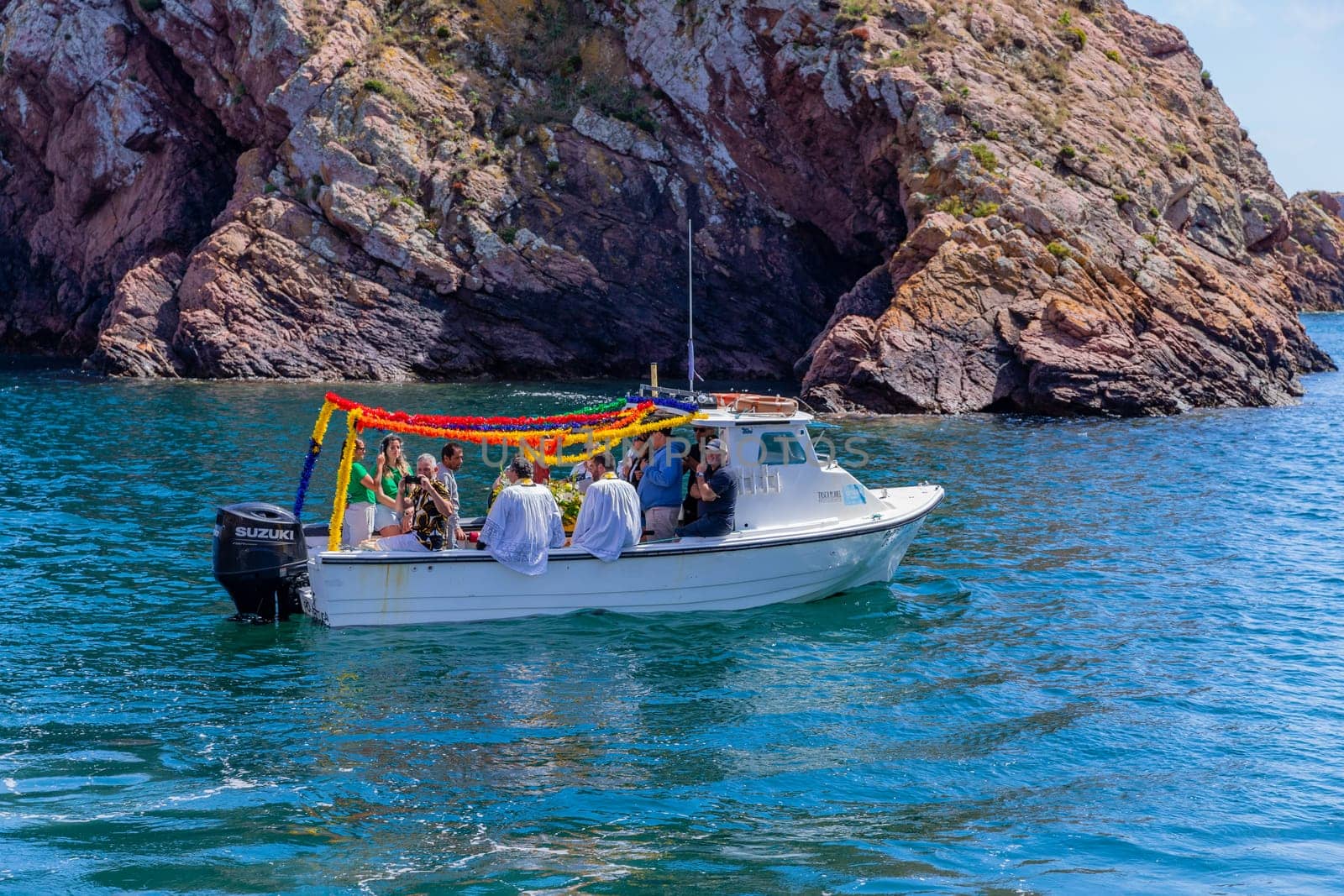 Berlenga island, Portugal: June 22, 2024: Festival in Honor of Saint John the Baptist, in Berlenga island, Peniche. Portugal