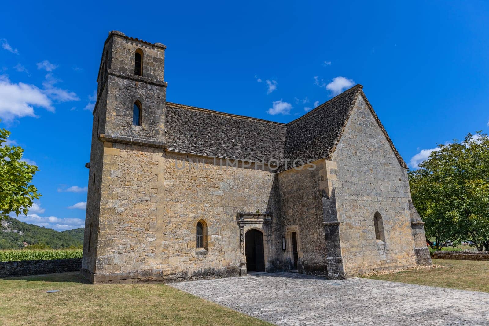 Vezac church near Beynac, along Dordogne river in Perdigord region, Nouvelle Aquitaine, France