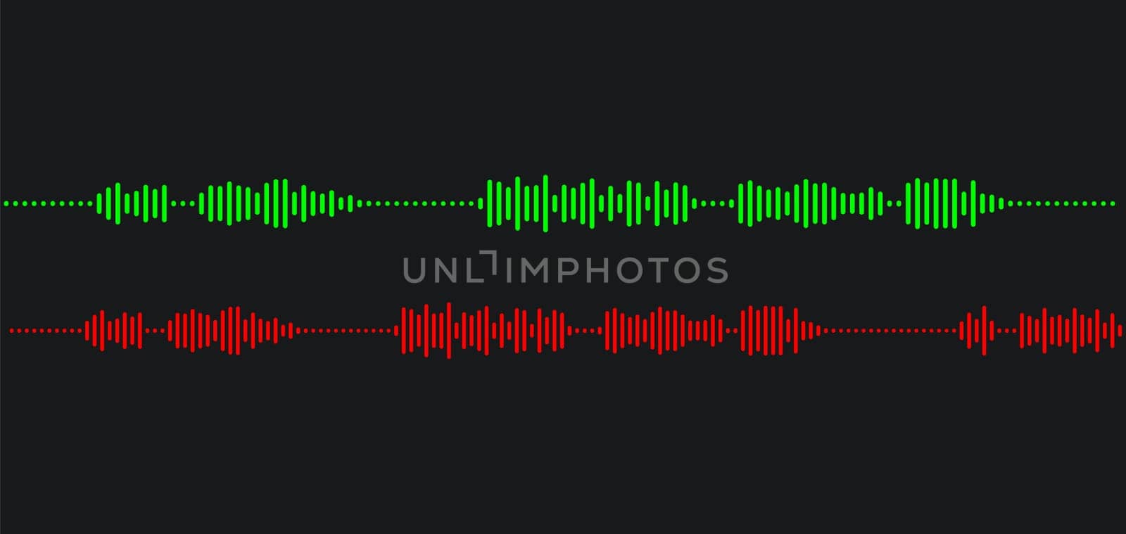 Audio waveform, music wave vector