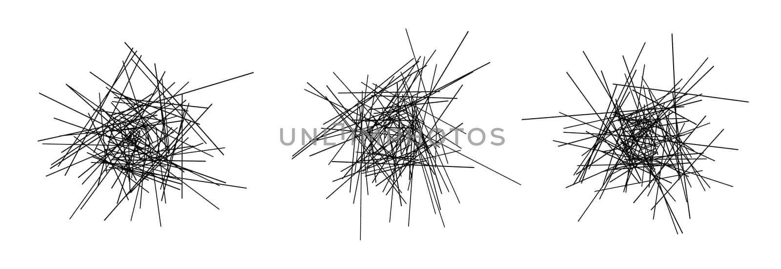 Scribble messy vector lines, stress representation