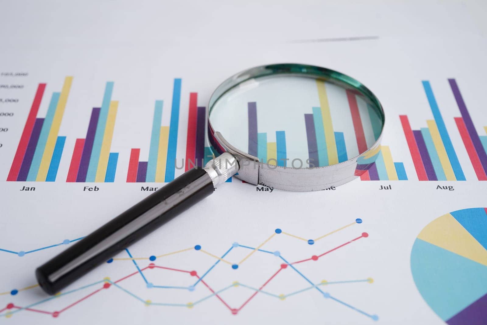 Stethoscope and US dollar banknotes on chart or graph paper, Financial, account, statistics and business data  medical health concept.