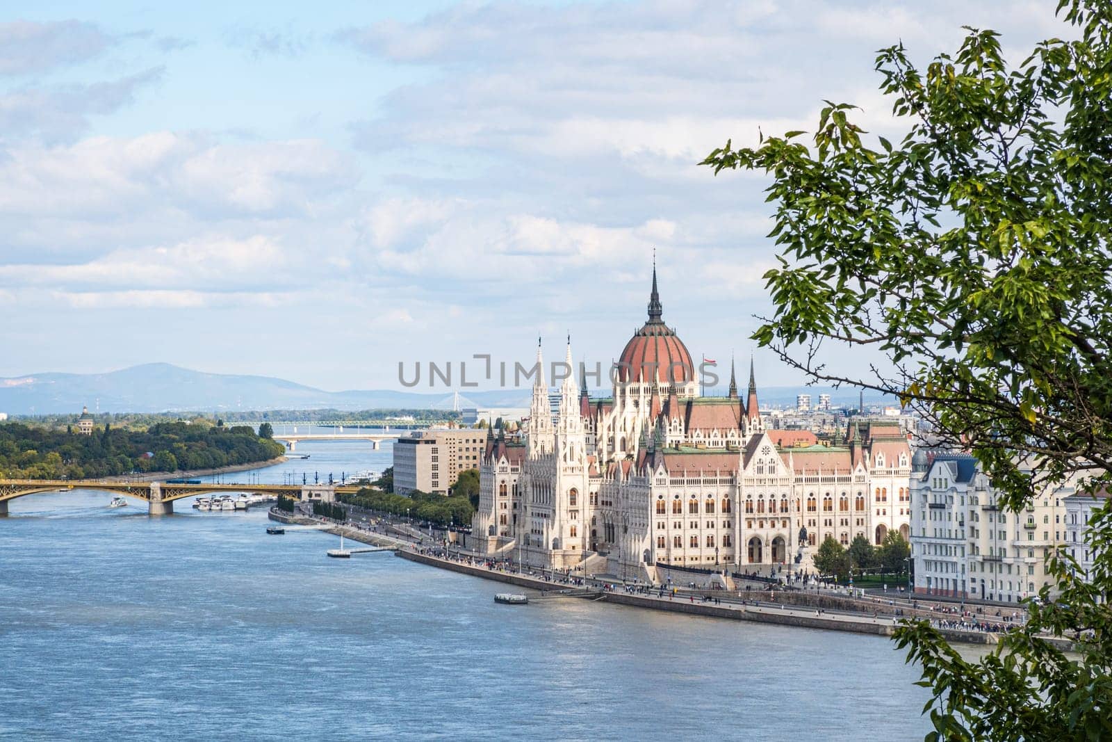 The Hungarian Parliament on the Banks of the Danube River in Budapest, Hungary
