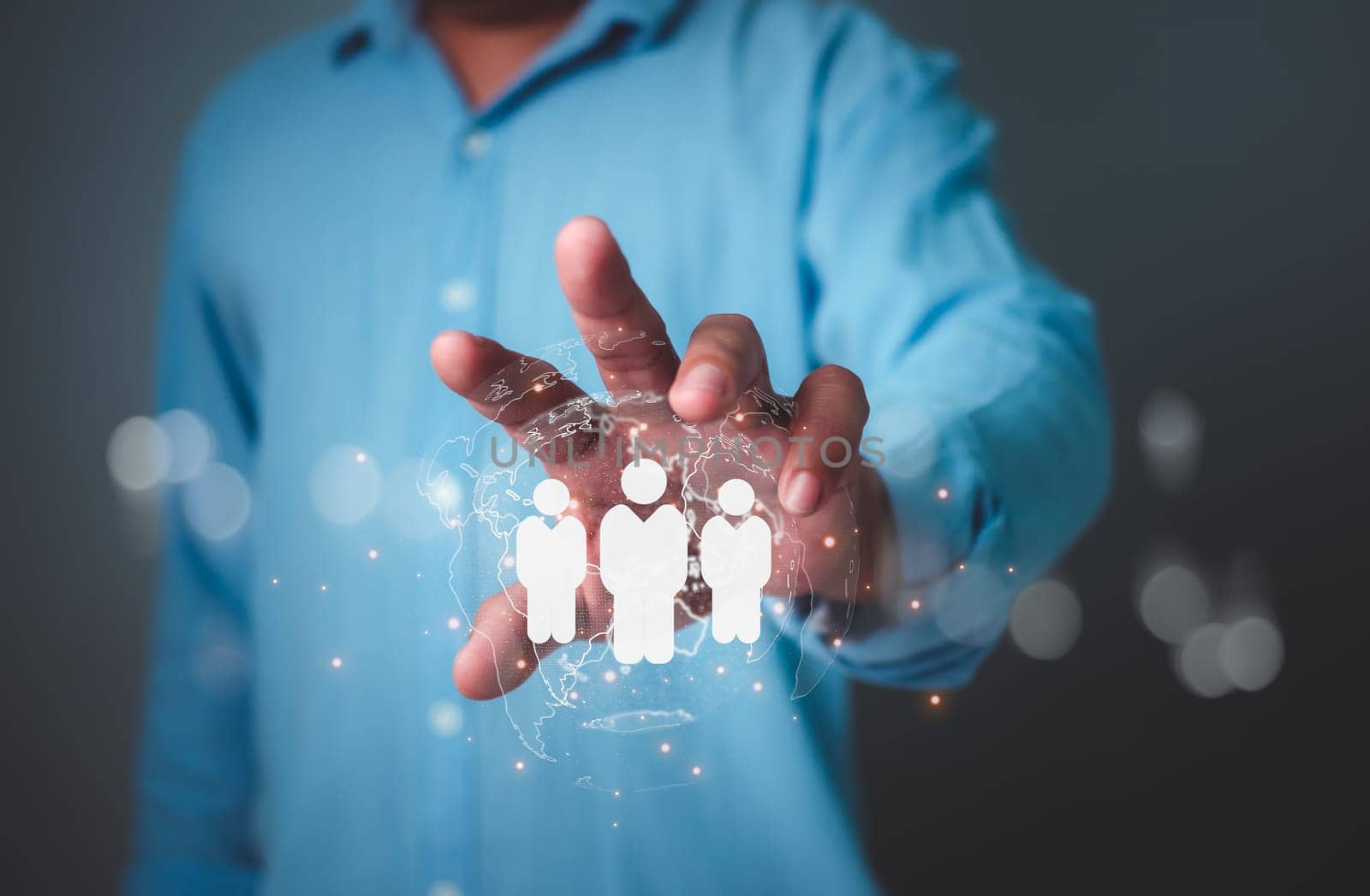 Businessman selection of business target groups, Target customer, Buyer persona, Customer behavior concept, Marketing plan and strategies, Personalization marketing, Customer centric strategies.