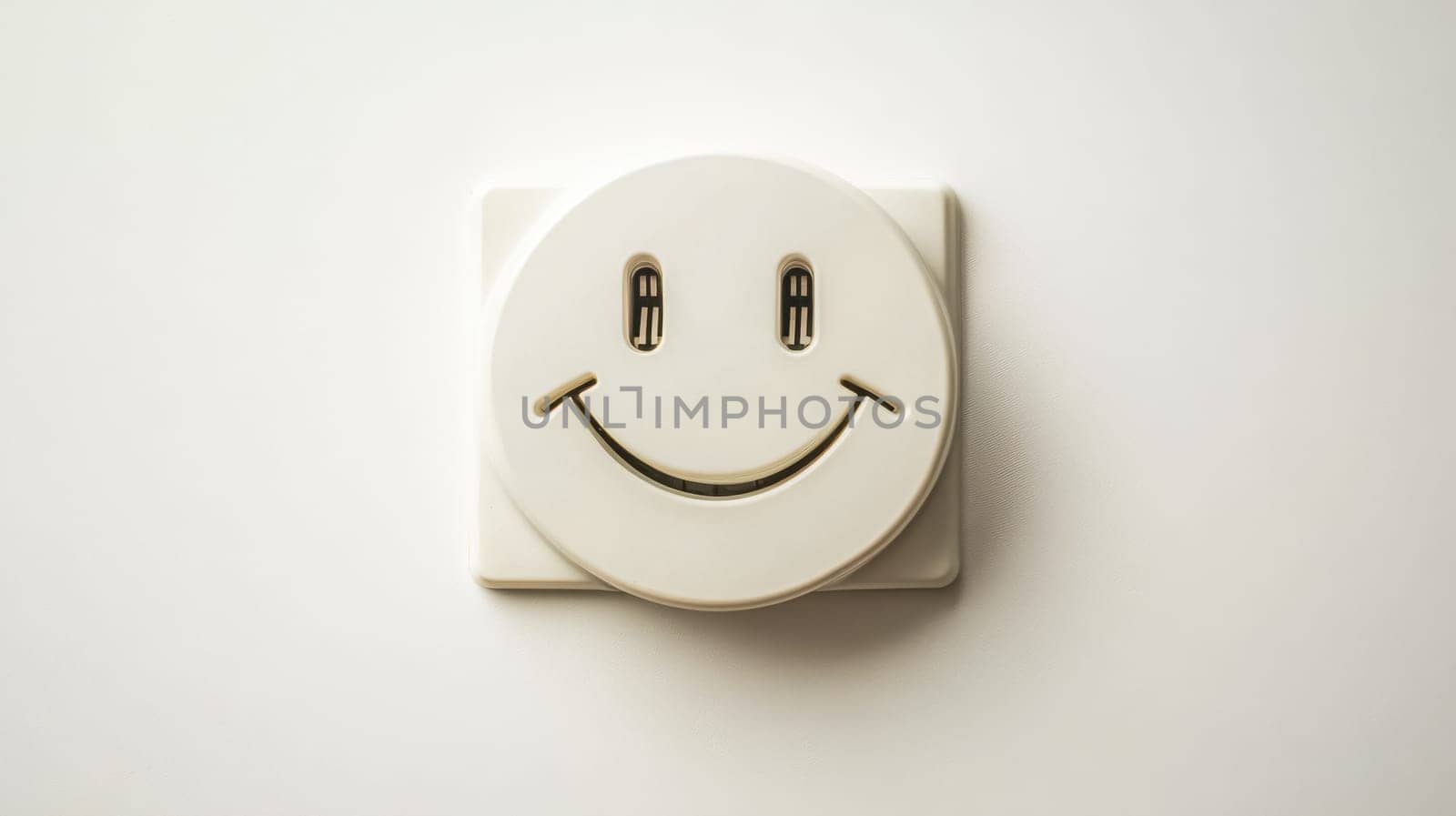 Smoke detector on a white wall ensures safety at home by quickly detecting smoke and providing a warning, giving peace of mind and safeguarding property