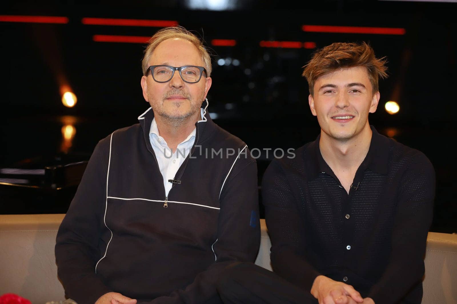 Oli Dittrich with son Jonathan Henrich (singer-songwriter),NDR Talkshow,Hugh-Greene-Weg,Hamburg,27.09.2024