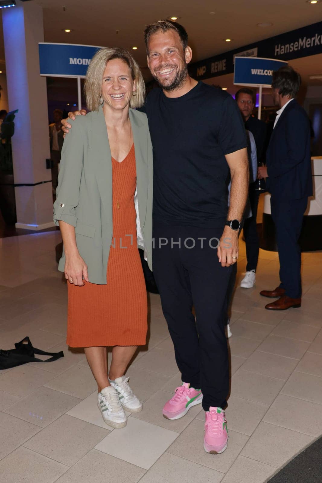 Laura Ludwig,Moritz Fürste,Sport Quiz Charity Gala in favor of the Right to Play in the VIP area of the Volksparkstadion,Hamburg,24.09.2024
