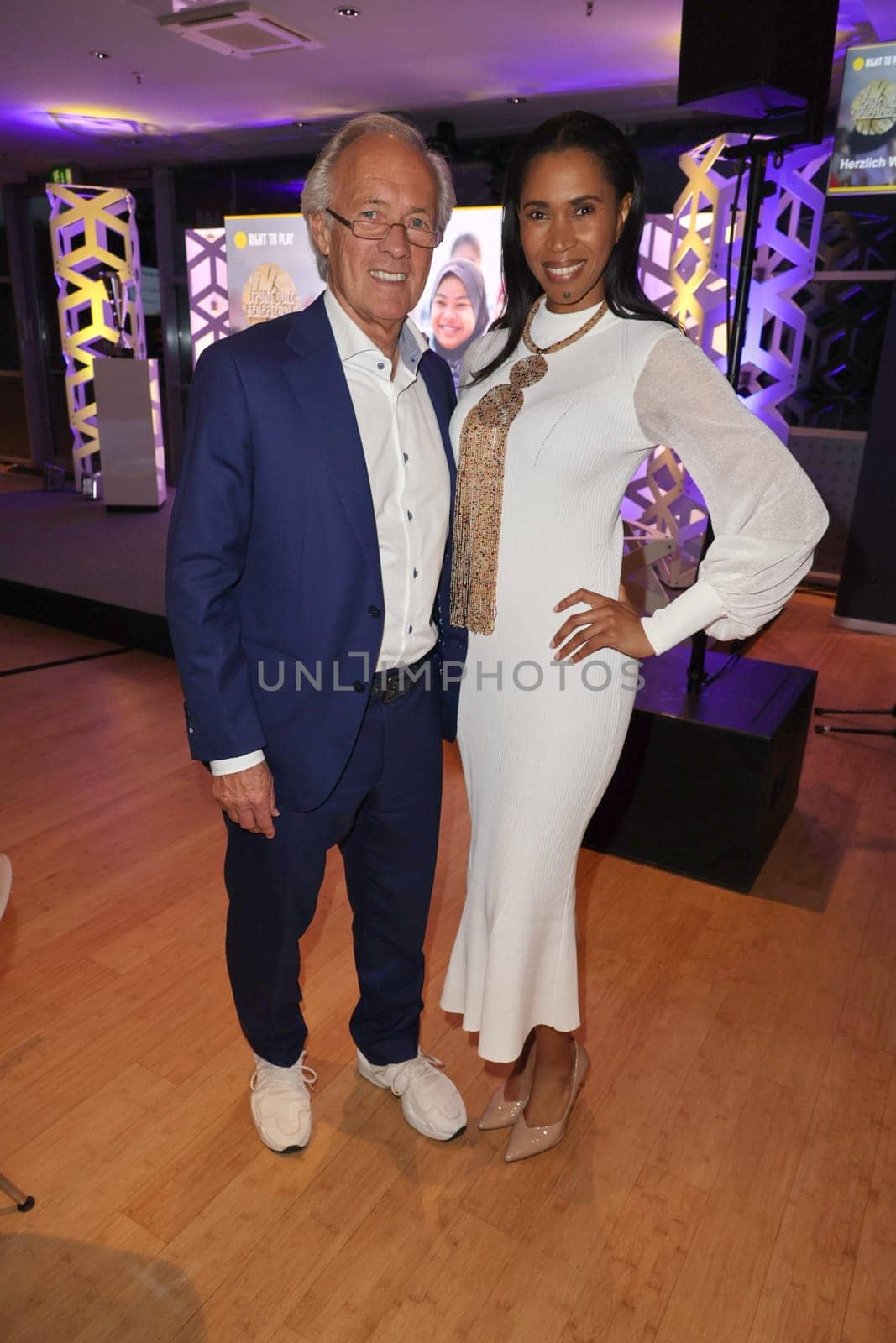 Bernd Wehmeyer,Chawada Kachidza-Fabisch,Sport Quiz Charity Gala in favor of Right to Play in the VIP area of the Volksparkstadion,Hamburg,24.09.2024