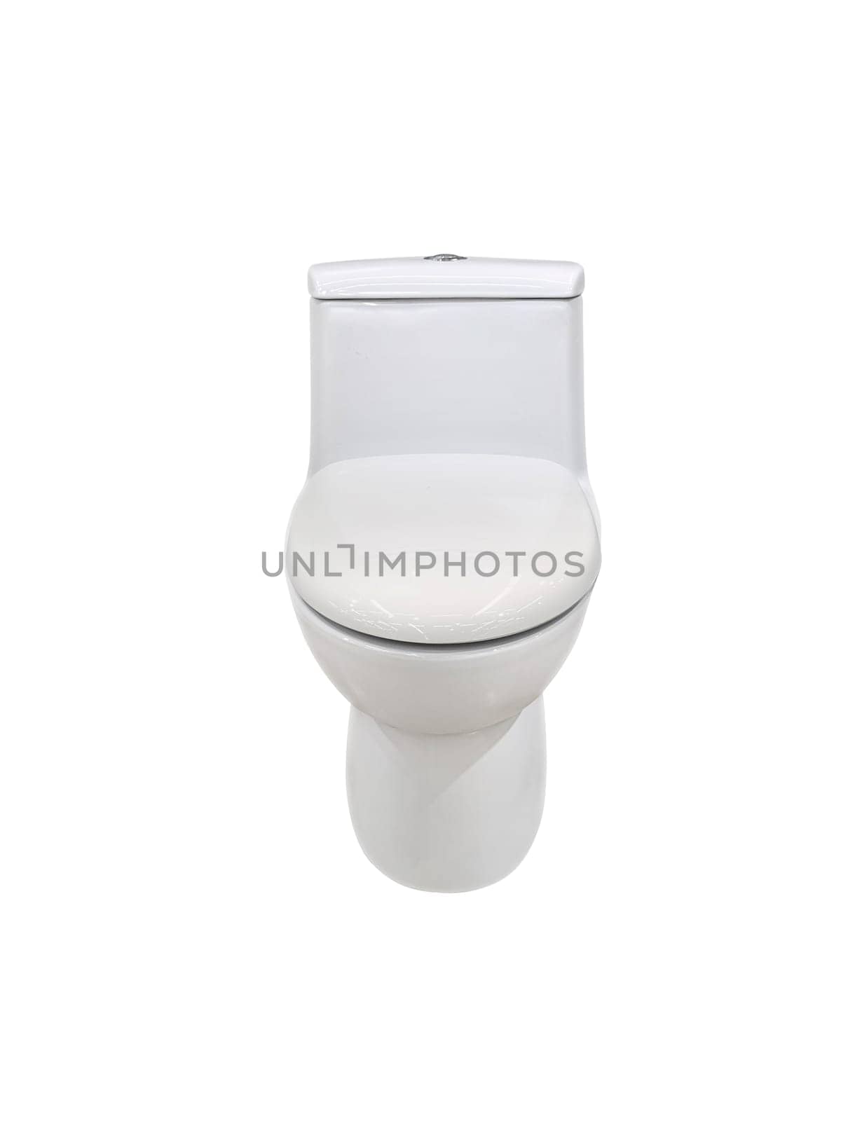 Toilet bowls on white background