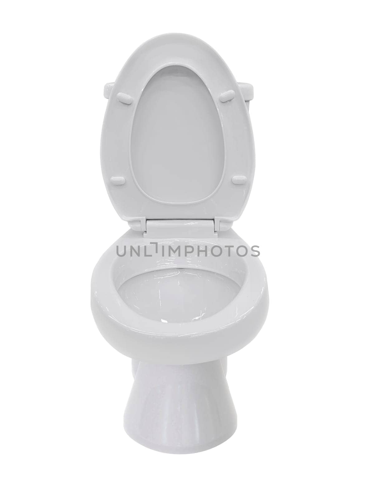 Toilet bowls on white background