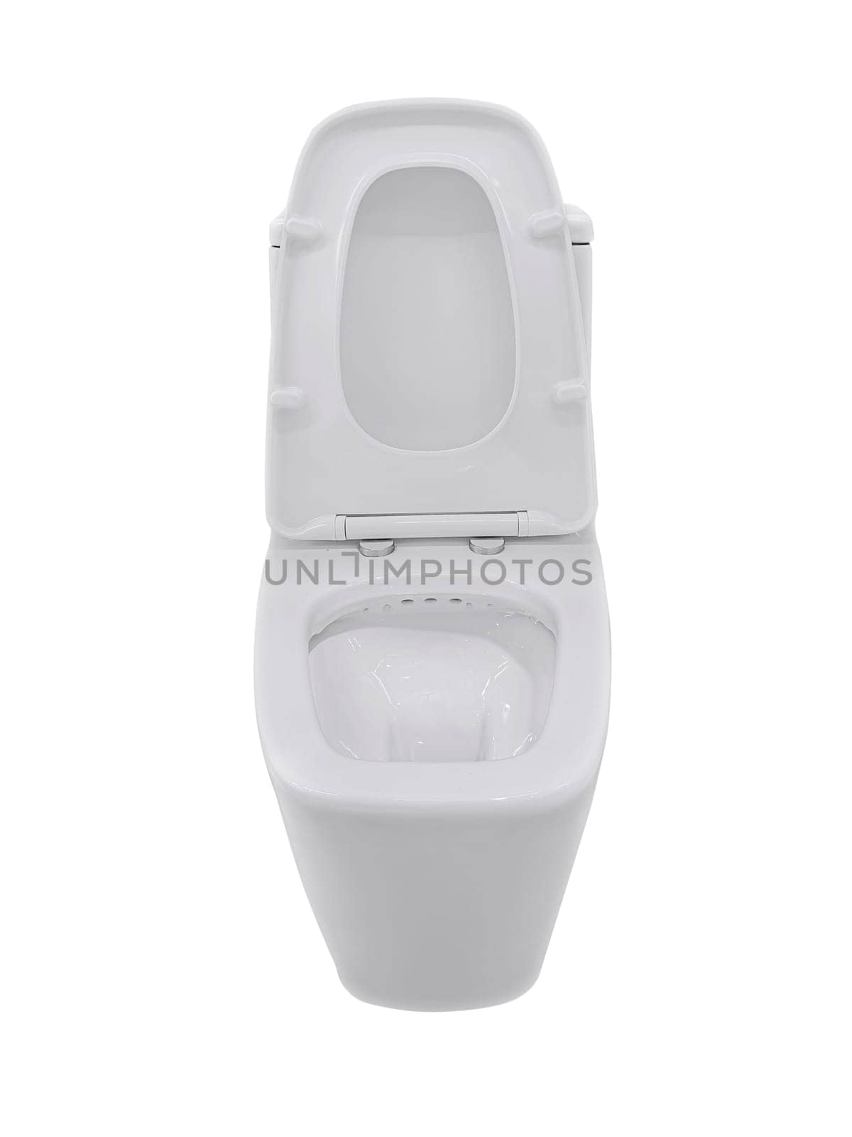 Toilet bowls on white background