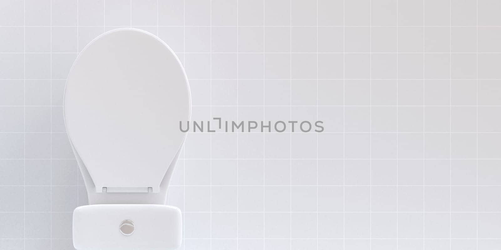 Top view of toilet bowl in the bathroom