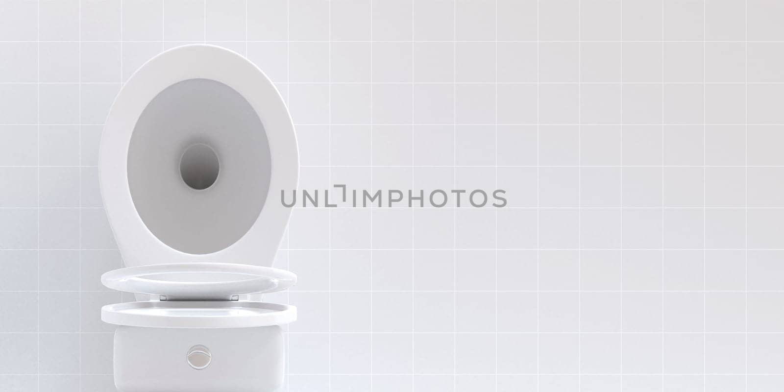 Top view of toilet bowl in the bathroom