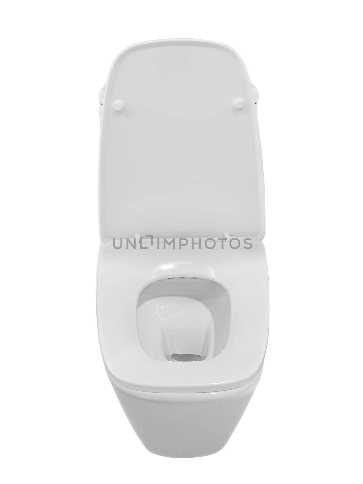 Toilet bowls on white background