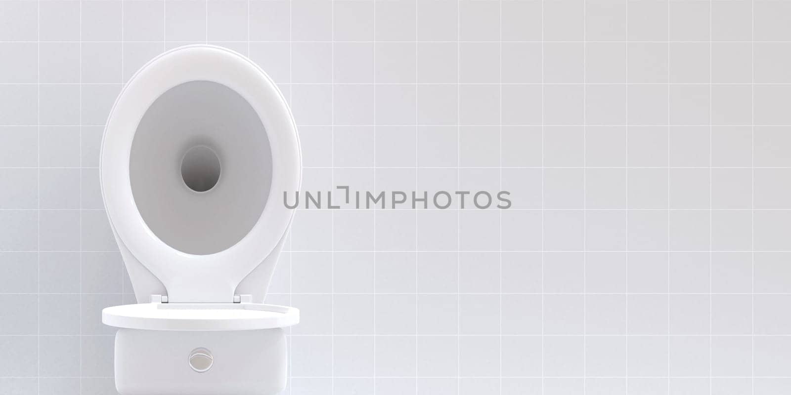 Top view of toilet bowl in the bathroom