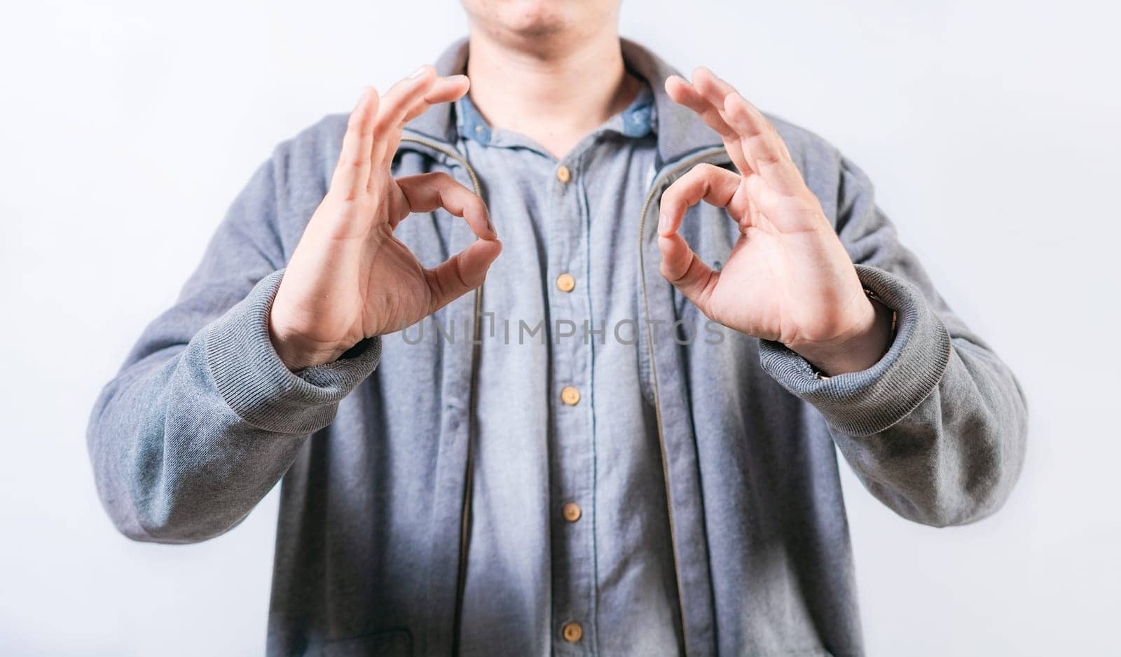 Person talking in sign language. People gesturing in sign language isolated