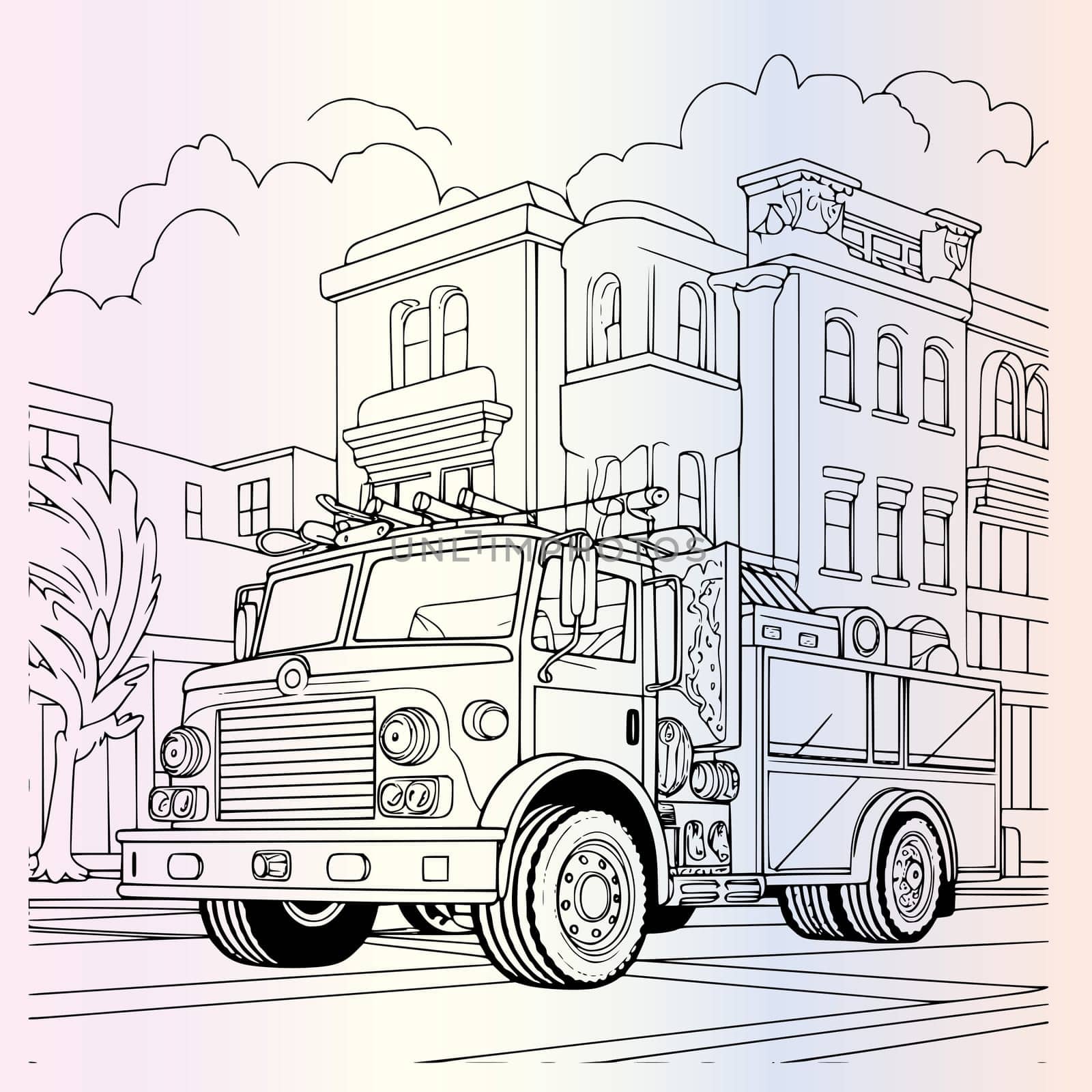 Firetruck Coloring Page For Kid