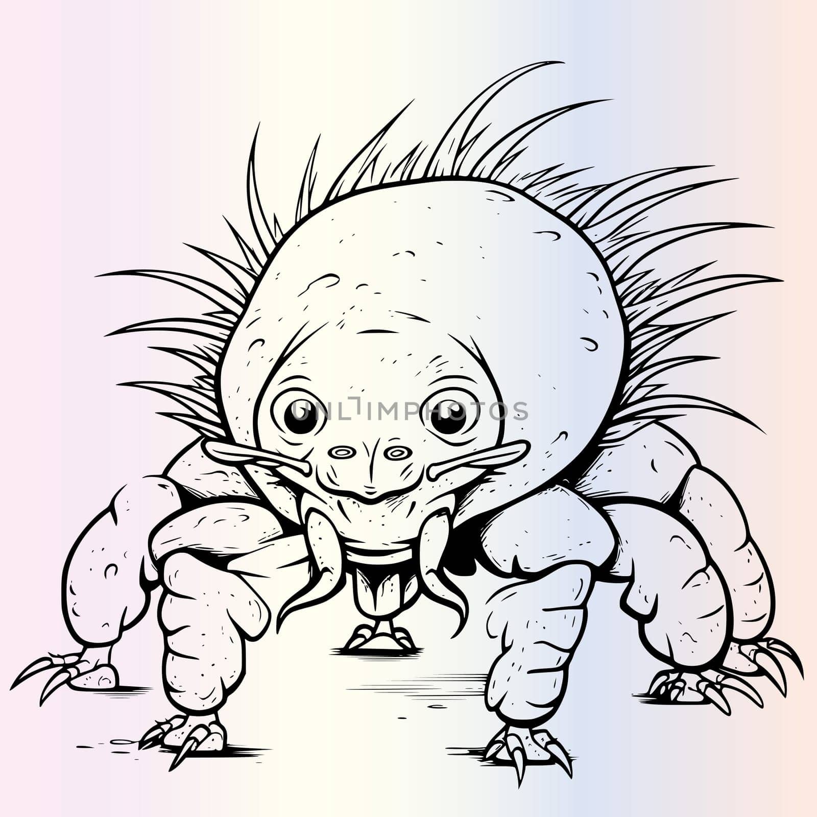 Fleas Coloring Page Drawing For Kids